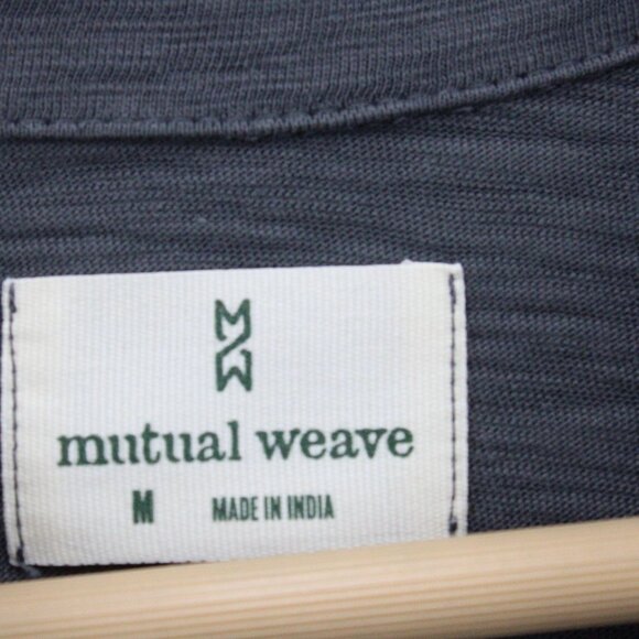 Mutual Weave Shirt Mens Gray Button Down Short Sleeve Collared Size Medium M NWT - Picture 6 of 9